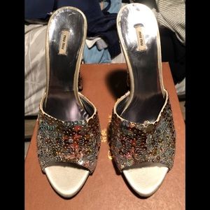 Mui Mui Sequin Pumps Size 38